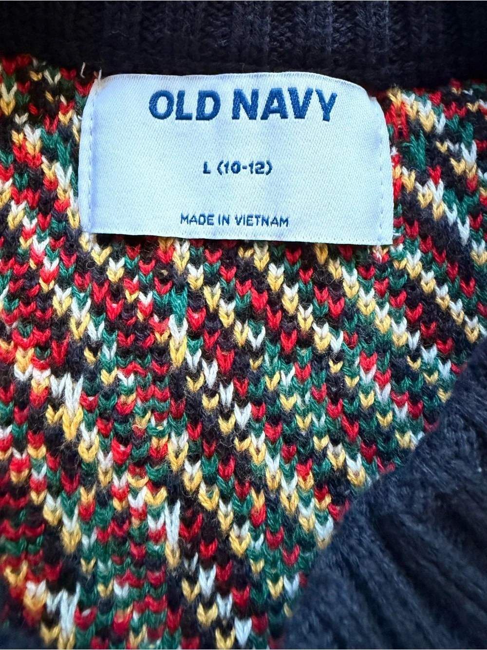 NWT Boys Old Navy Holiday Winter Plaid Sweater L